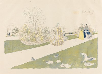チュイルリー庭園 チュイルリー庭園、1896 年に出版。 作： Edouard Vuillard