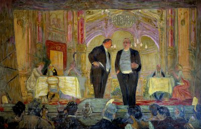 小さなカフェ、20世紀。パリ、シャンゼリゼ通りのコメディ 作： Edouard Vuillard