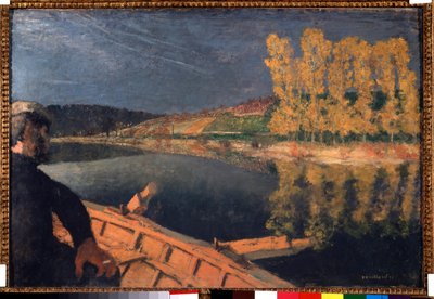 密輸業者。ヨンヌ川のチパ（ザビエルキプリアン）ゴデブスキー（1874-1937） 作： Edouard Vuillard
