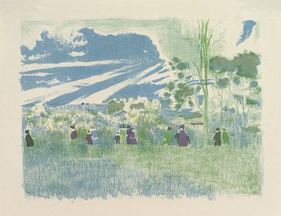 À Travers Champs (Across the Fields)」、シリーズ「Landscapes and Interiors」より 作： Edouard Vuillard