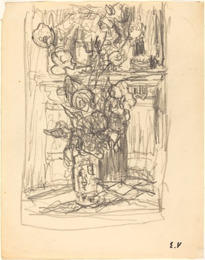 花瓶の花 作： Edouard Vuillard