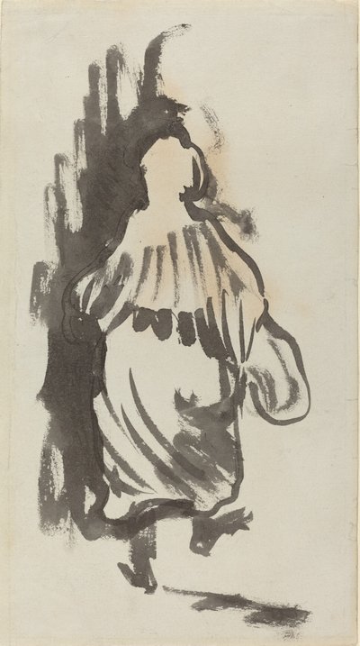 後ろから見た歩く姿、c。 1894年。 作： Edouard Vuillard
