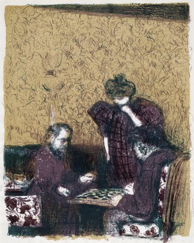 外出中の女性 作： Edouard Vuillard