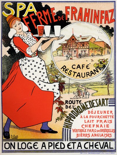 Cafe Frahinfaz 農場の広告、c. 1890年（ポスター） 作： Edouard and Crespin Adolphe (1859 1944) Duyck