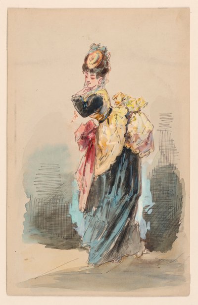 散歩する女性 作： Edouard de Beaumont