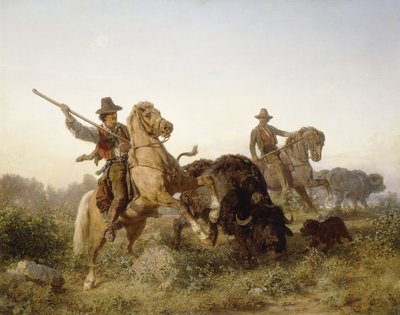 水牛の群れ、1862 作： Edouard van den Bosch