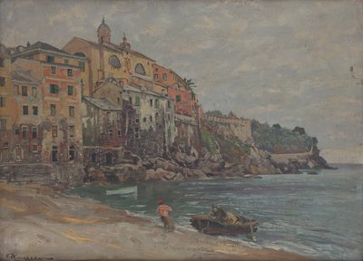 イタリアの海辺の町 作： Eduard Ameseder