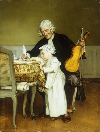 音楽レッスン、 作： Eduard Charlemont