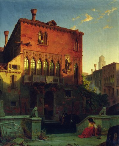 1856年ヴェネツィアのムーア、オセロの家 作： Eduard Gerhardt