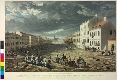 1830年ウィーンの洪水 作： Eduard Gurk
