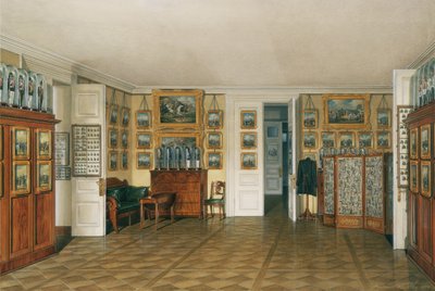 冬宮殿のインテリア。アレクサンドル2世皇帝のバレットルーム、1874年 作： Eduard Hau