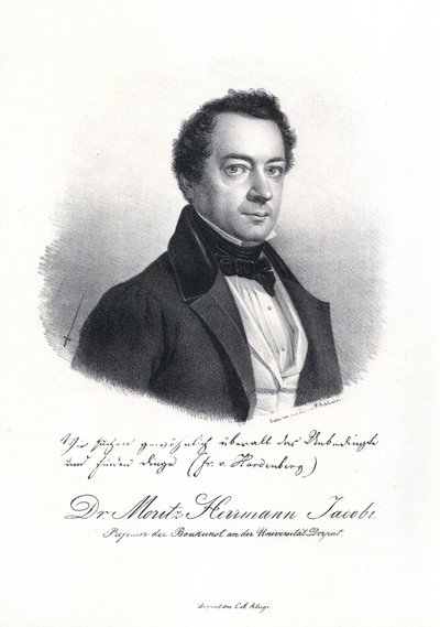 Moritz Hermann von Jacobi 1801-1874、1837 の肖像。 作： Eduard Hau
