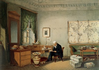 アレキサンダー・フォン・フンボルト男爵（1769-1859）の研究 作： Eduard Hildebrandt