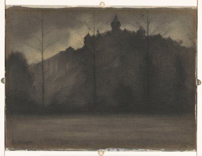 雨が降る夜 作： Eduard Karsen (signed by artist)