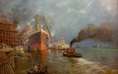 シュチェチンのバルカン造船所 作： Eduard Krause Wichmann