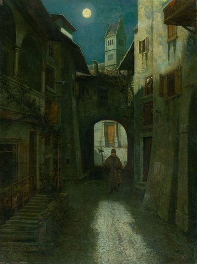 旧市街の夜警、1880年。 作： Eduard Majsch