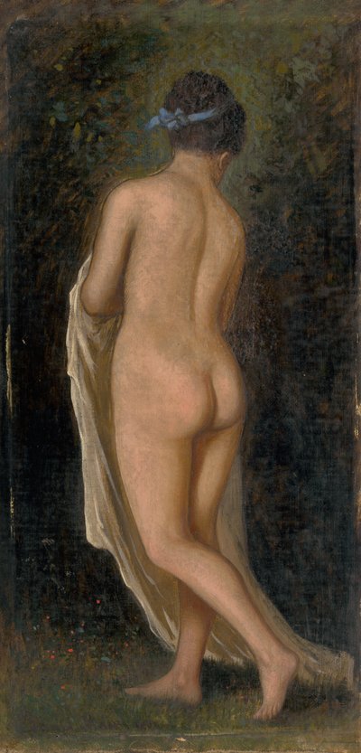女性ヌードの立ち姿の習作 作： Eduard Majsch