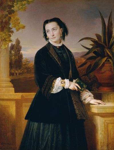 アーティストの妻、オーギュスト・エンガート 作： Eduard Ritter von Engerth