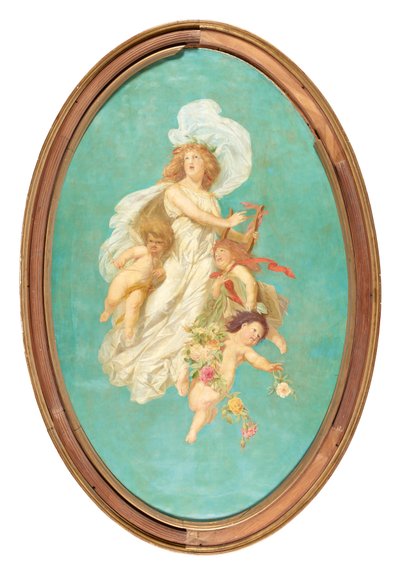 描かれた天井の中央部分（歌の寓意） 作： Eduard Theodor Ritter von Grützner