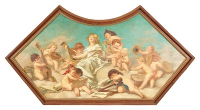 天井画の一部（音楽の寓意-聖セシリア） 作： Eduard Theodor Ritter von Grützner