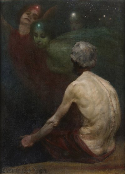 ドワーフアルベリッヒとラインメイデンスラインゴールド、1909年。 作： Eduard Veith