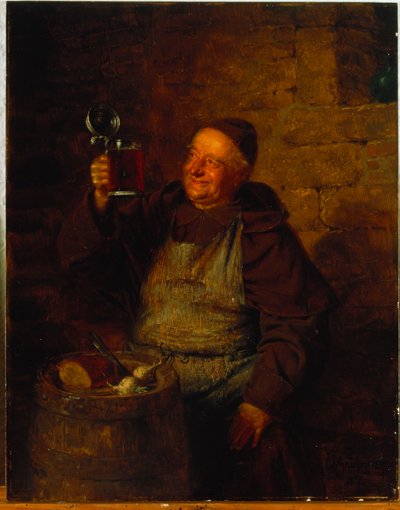 修道院の庭で 作： Eduard von Grutzner