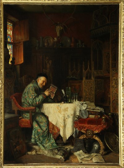 コレクター (質屋) - Eduard von Gruetzner (1846-1925) の絵画、キャンバスに油彩 作： Eduard von Grutzner