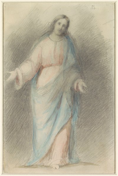 両腕を広げて立っているキリスト 作： Eduard von Heuss