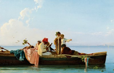 フリシオからサンタルチアへ」エドアルド・ダルボーノ作 1866年頃 油彩・キャンバス 作： Eduardo Dalbono