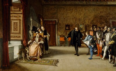 1869年、ユステでカルロス5世にファンデオーストリアが贈呈 作： Eduardo Rosales