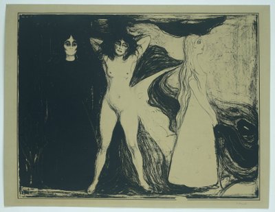女三段（原題） 女（スフィンクス）（原題） 作： Edvard Munch (signed by artist)