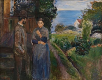 イブニングトーク。 1889 作： Edvard Munch