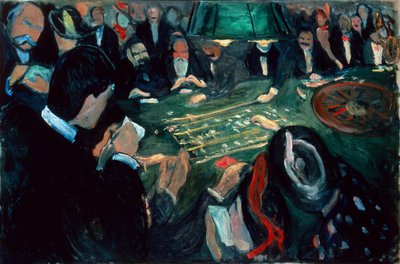 モンテカルロのルーレットテーブルで 作： Edvard Munch