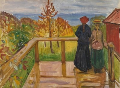 ベランダで。 1902 作： Edvard Munch
