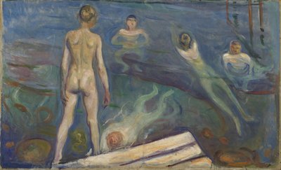 ベイシング・ボーイズ（キャンバスに油彩） 作： Edvard Munch