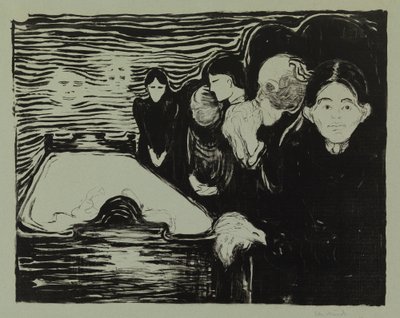 死の床にて 作： Edvard Munch
