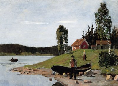 海岸の風景、1881 作： Edvard Munch