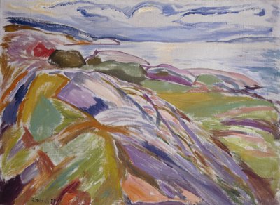 海岸の風景、Hvitsten 作： Edvard Munch