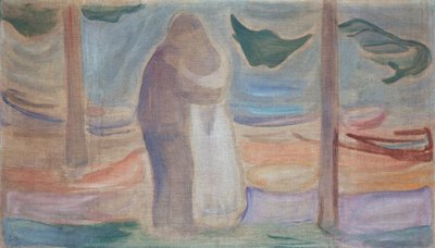 ビーチでのカップル 作： Edvard Munch
