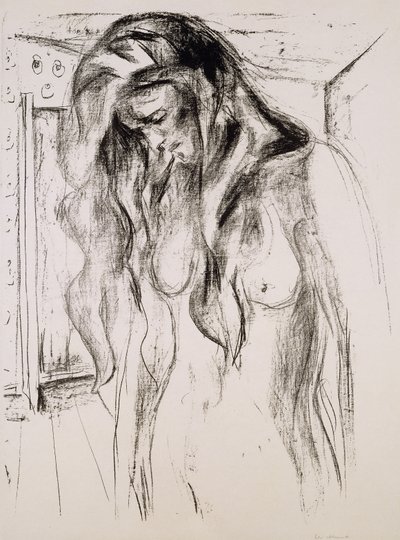 泣いている女の子;泣いている女の子 作： Edvard Munch