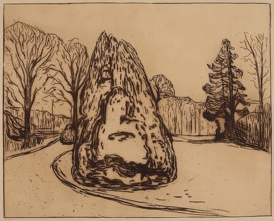 庭。 1902 作： Edvard Munch