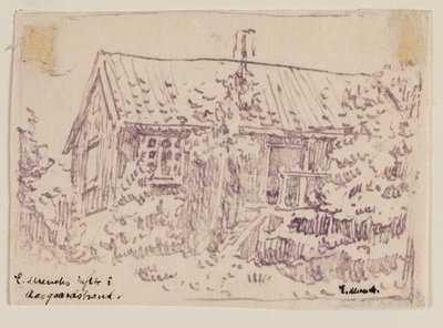 オースゴードストランドにあるエドヴァルド・ムンクの山小屋 作： Edvard Munch