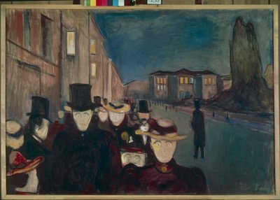 カール・ヨハンの夕べ 作： Edvard Munch