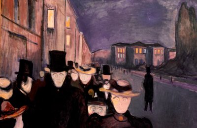 カールヨハンの夜、1892年 作： Edvard Munch