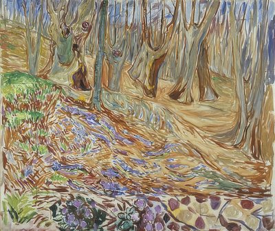 ニレの森の春。 1923年頃 作： Edvard Munch