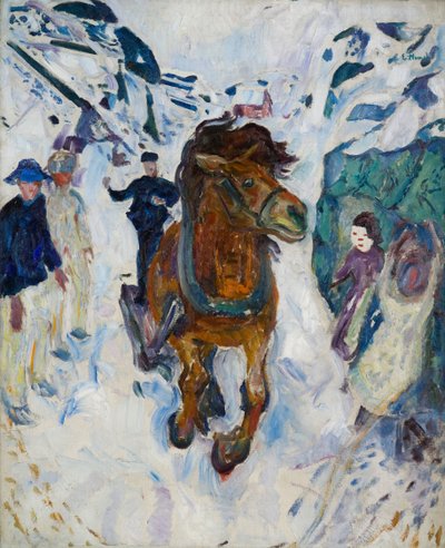 疾走する馬 作： Edvard Munch