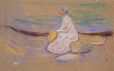 浜辺の少女 作： Edvard Munch