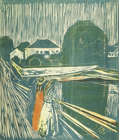 橋の上の女の子;橋の上の少女 作： Edvard Munch