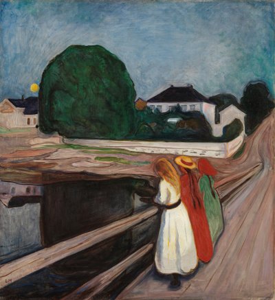 桟橋の女の子、1901年 作： Edvard Munch