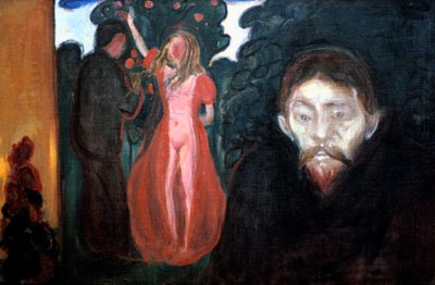 嫉妬、1895 作： Edvard Munch